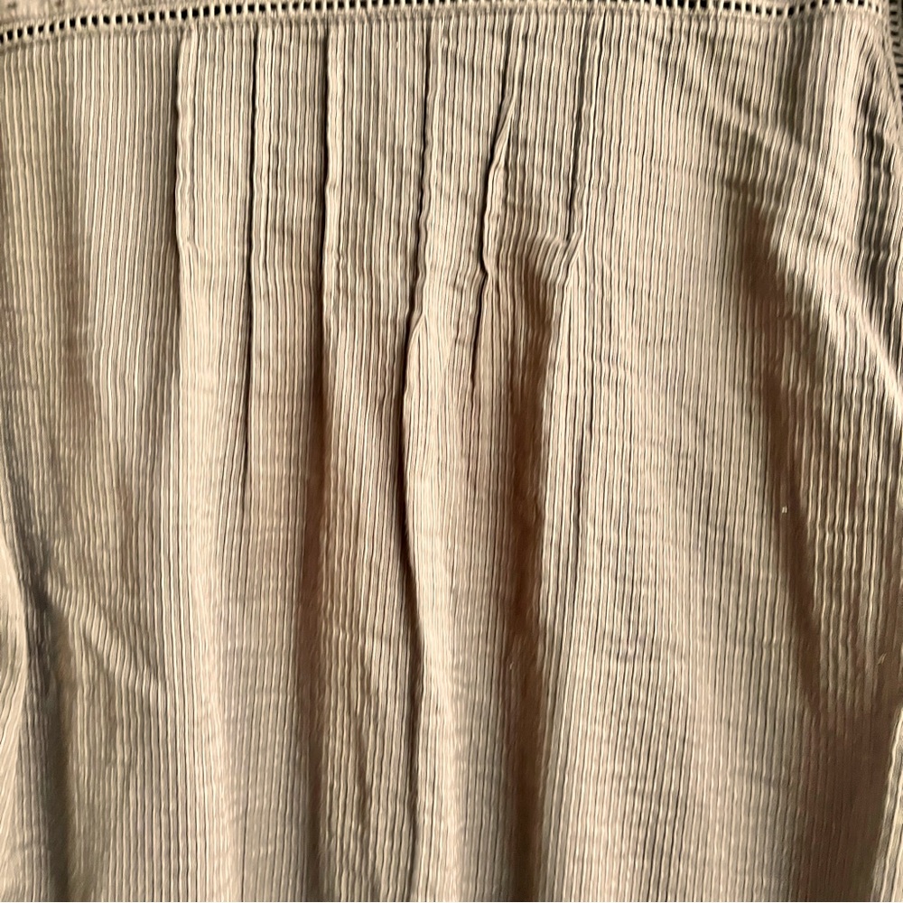 Quince Women's M Organic Textured Cotton Peasant Blouse Boho Chic - Picture 6 of 9